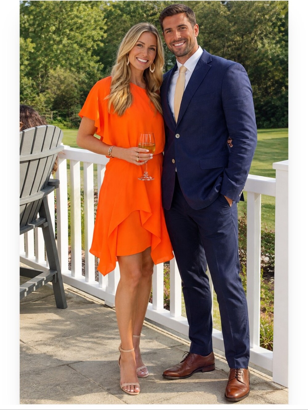 Halston Heritage Neon Orange One Shoulder Dress
